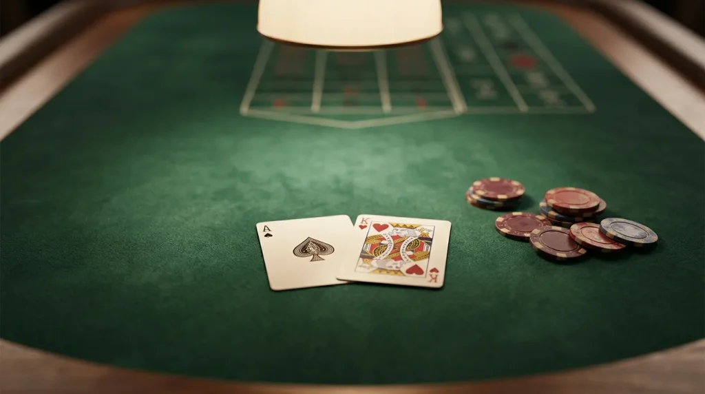 Imagen editorial ilustrando: Blackjack online en España: guía completa