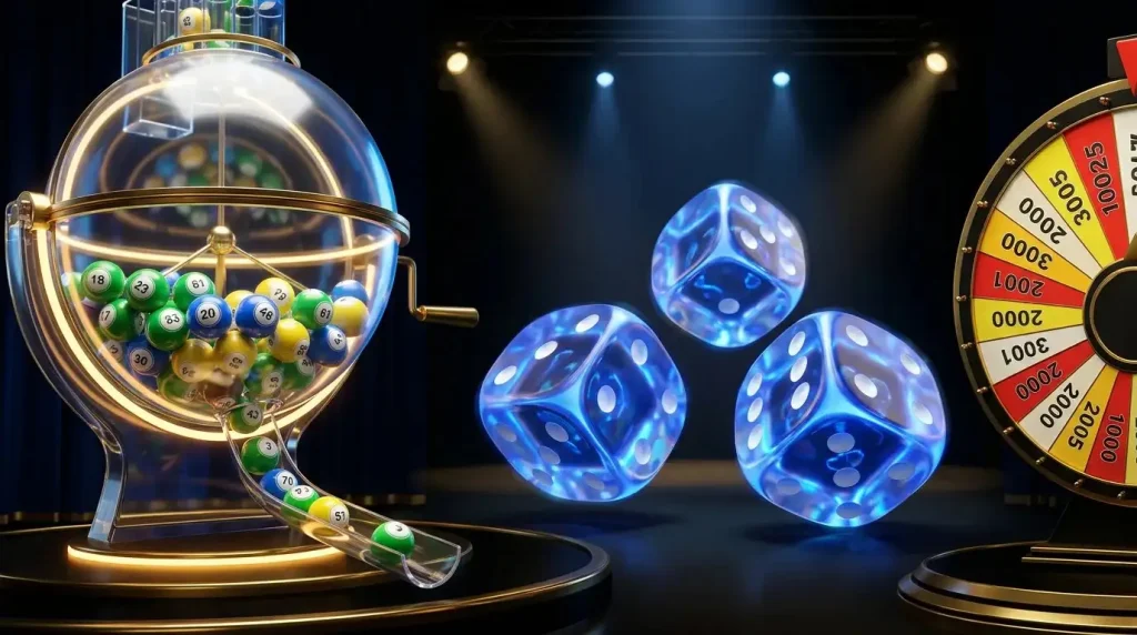Imagen editorial ilustrando: Mega Ball, Lightning Dice, Dream Catcher y otros game shows
