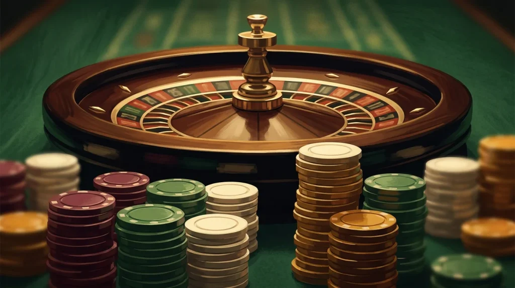 Imagen editorial ilustrando: Ruleta online con dinero real en España
