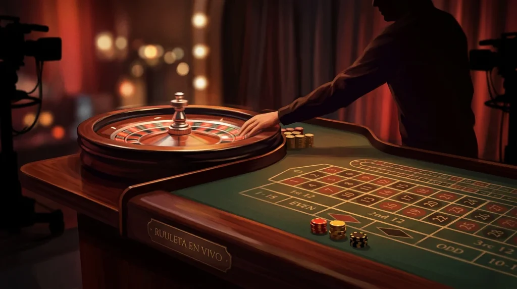 Imagen editorial ilustrando: Ruleta en vivo con crupier real en España
